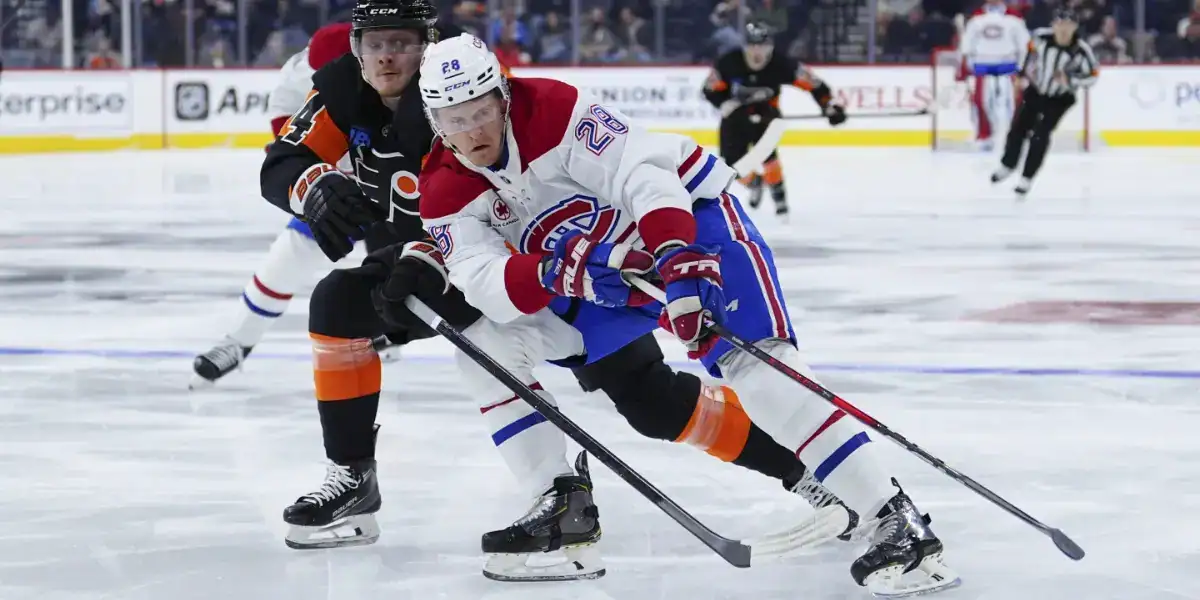 Flyers vs Canadiens NHL game ice hockey arena 2025