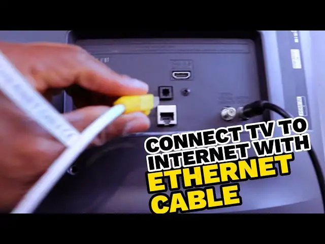 person fixing router ethernet cable iptv box