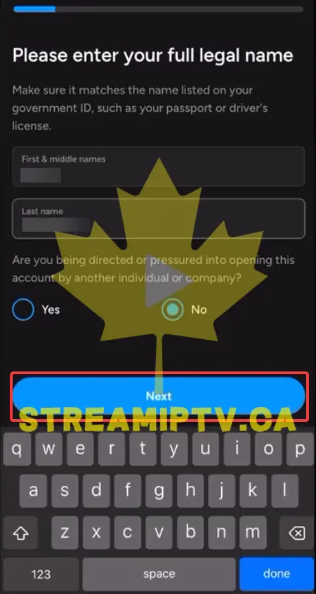 Confirm Your Name Details