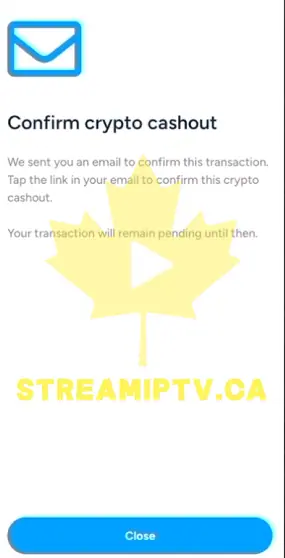 Confirm the Crypto Withdrawal by Email