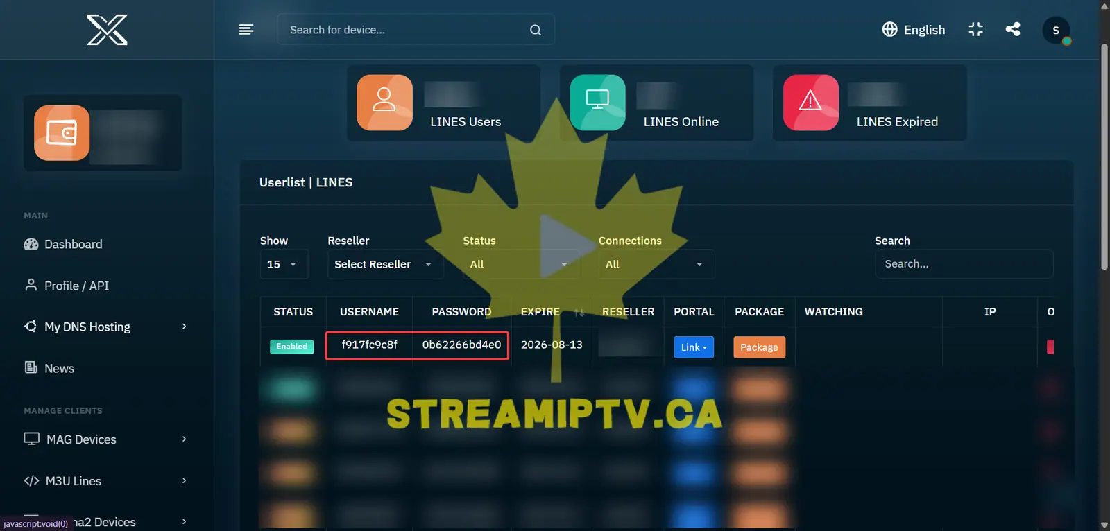 Copy the M3U or Xtream Codes Login and deliver it to the customer