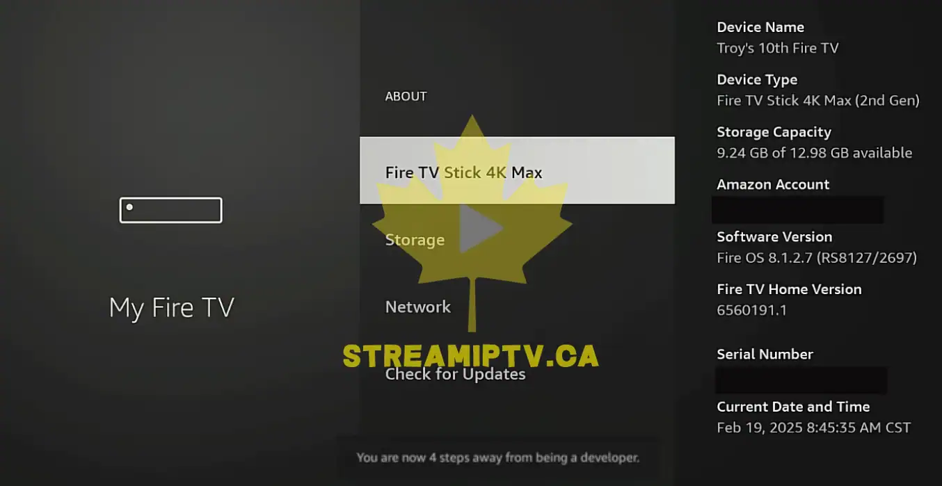 Amazon Fire TV developer options unlock repeated clicks