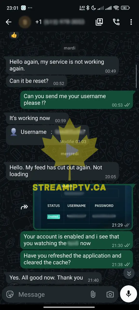 Vraie preuve client WhatsApp — capture de conversation 7