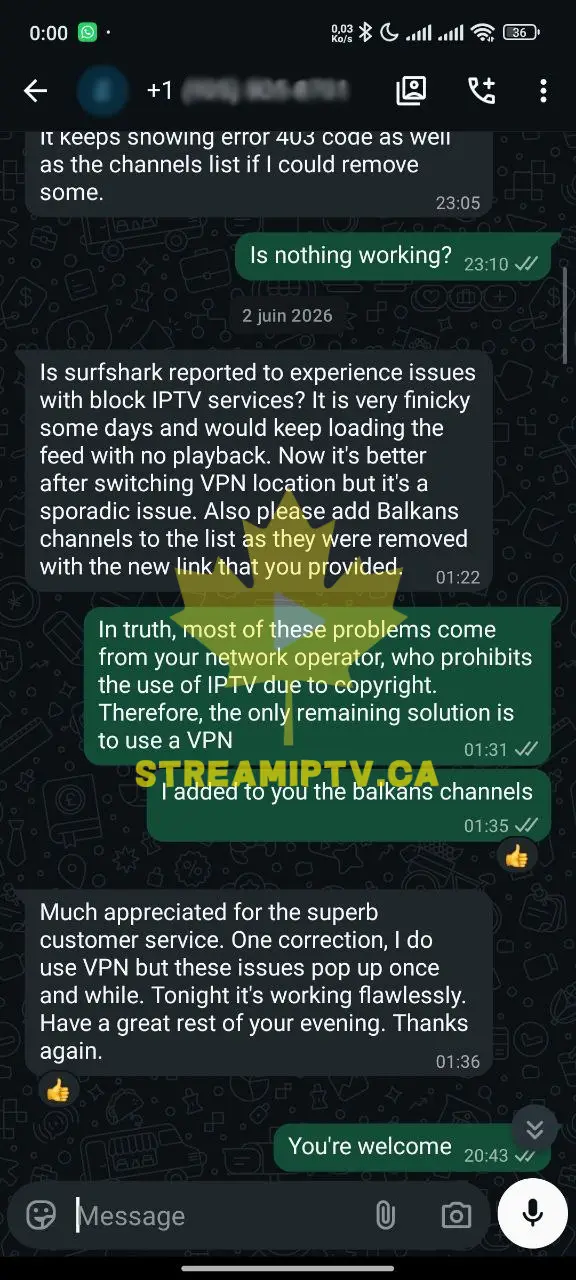 Vraie preuve client WhatsApp — capture de conversation 3