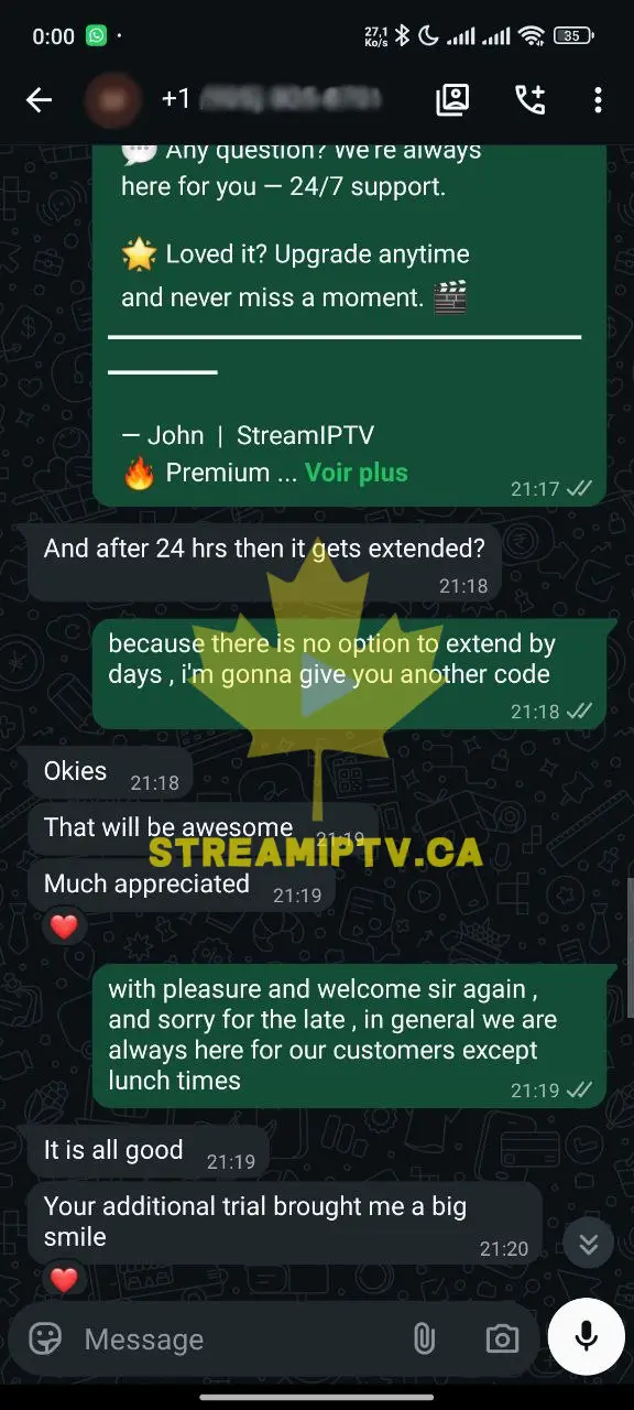Vraie preuve client WhatsApp — capture de conversation 11