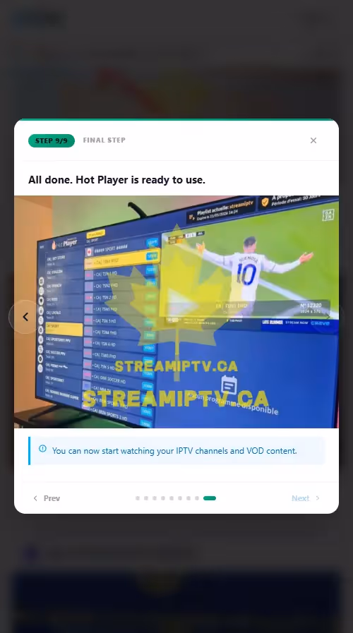 StreamIPTV guided setup — credentials to first channel