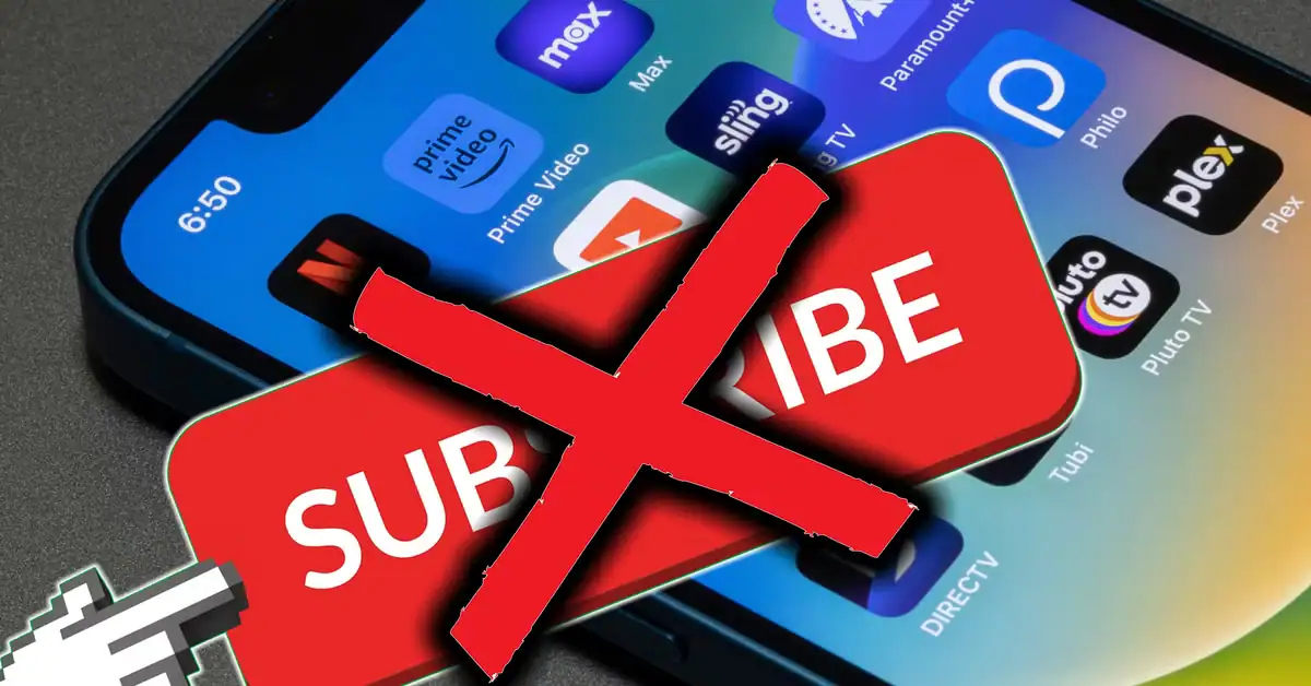 person cancelling streaming subscriptions on smartphone