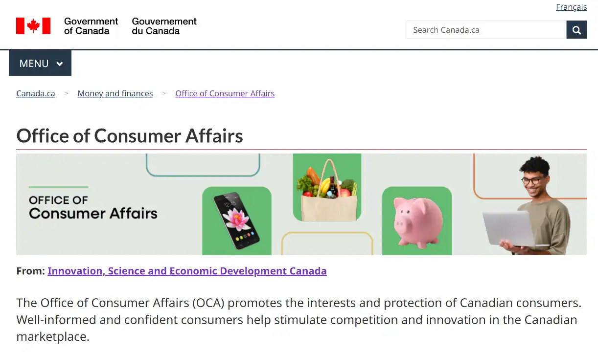 canadian customer filing complaint online consumer rights