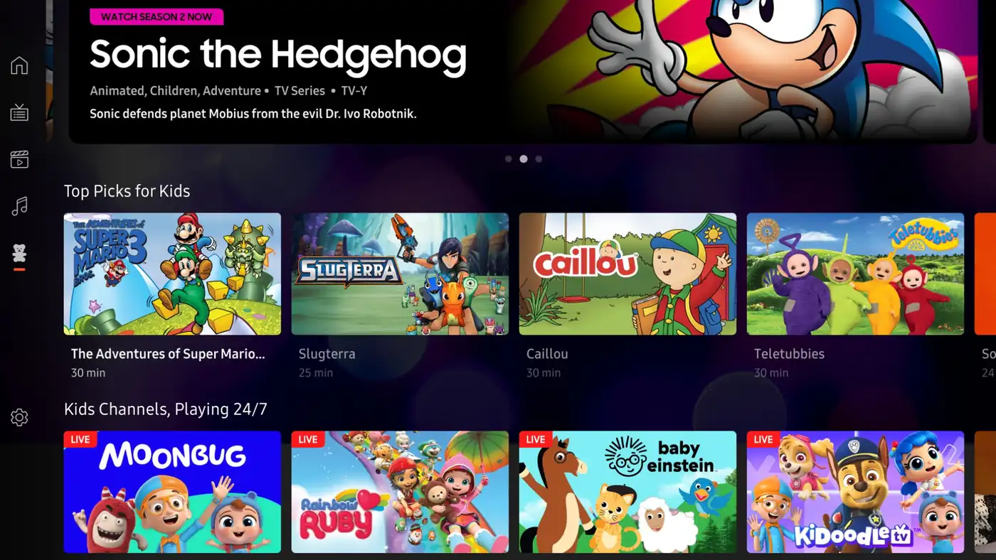 kids cartoon channels on smart tv