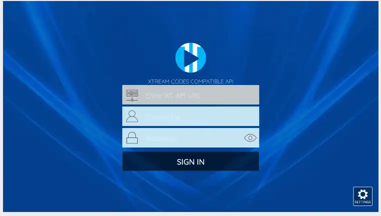 login form of the app