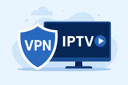streaming security icon VPN shield streaming settings IPTV