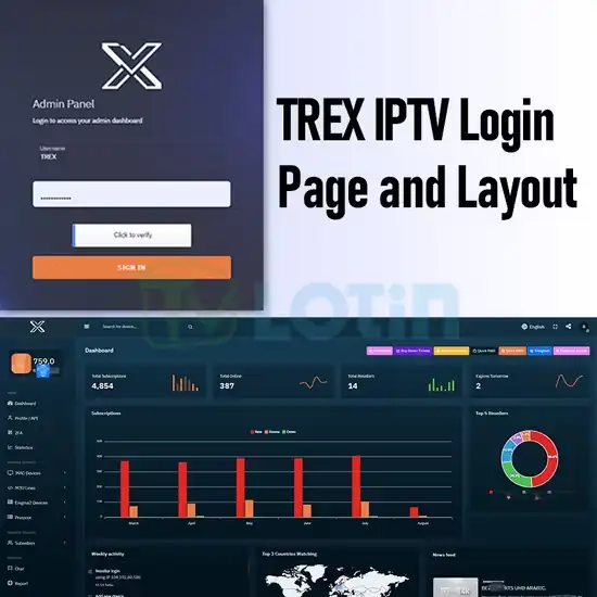 Trex IPTV interface screenshot