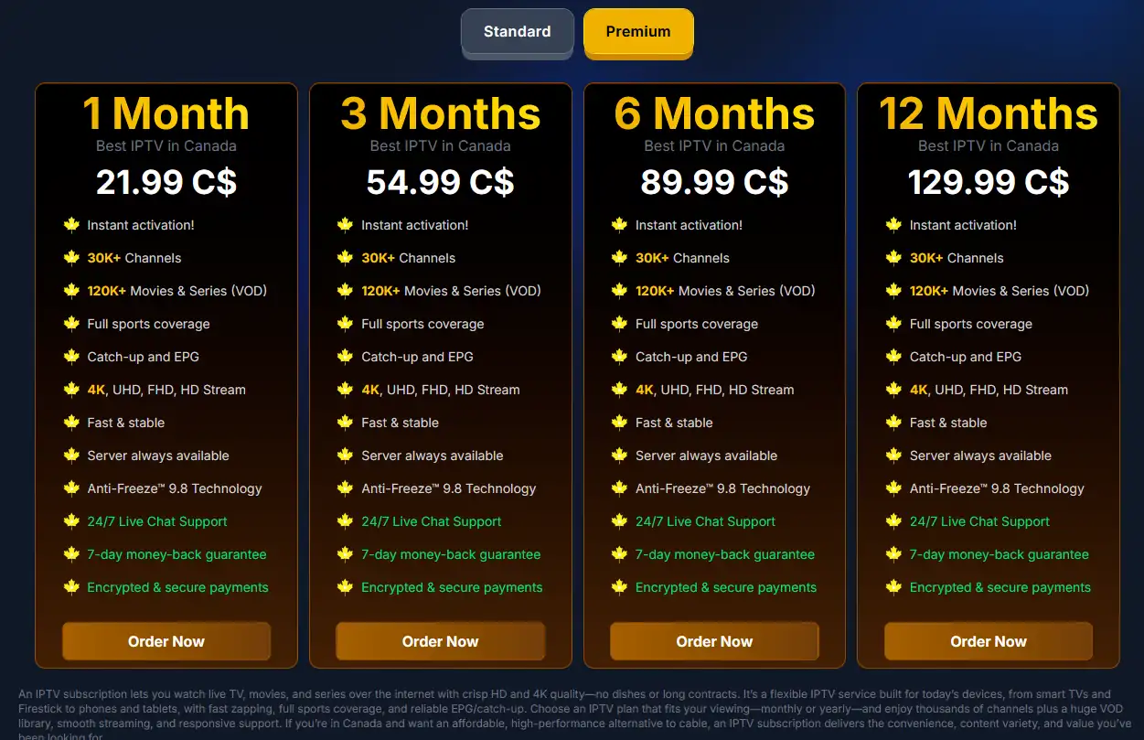 iptv vs tv price in canada
