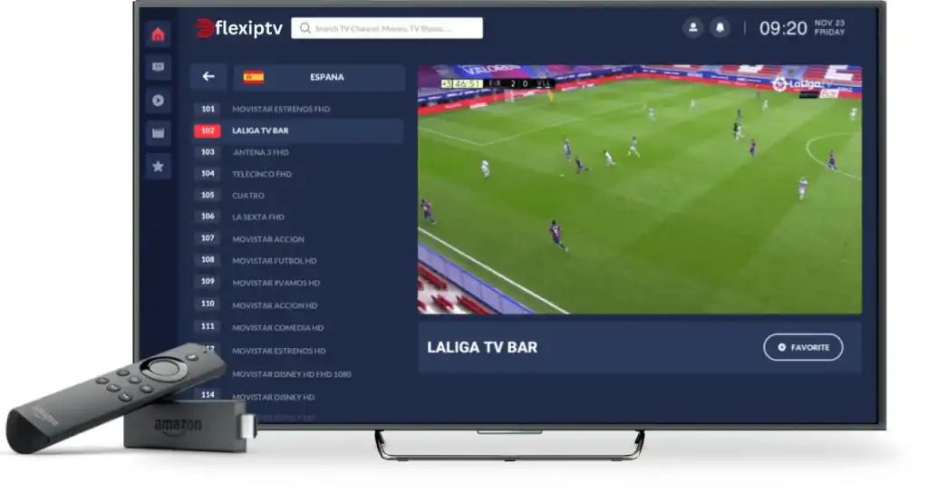 IPTV interface 2025 futuristic UI smart TV